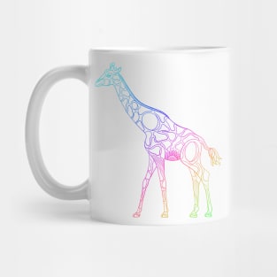 Rainbow Giraffe #3 - inverted lined version Mug